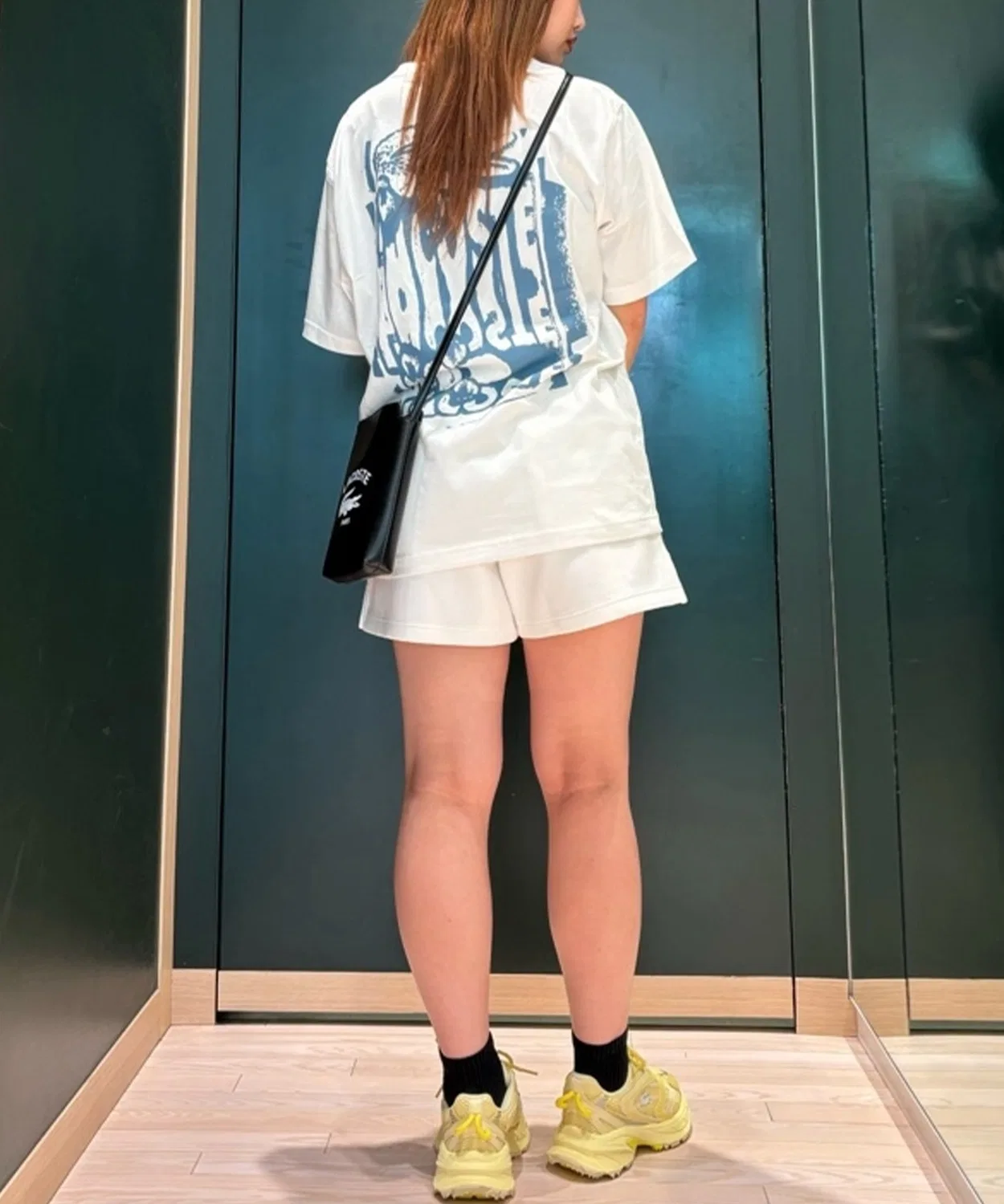 Мужская футболка с принтом Stencil Back Print LACOSTE, Dark Blue — фото 4