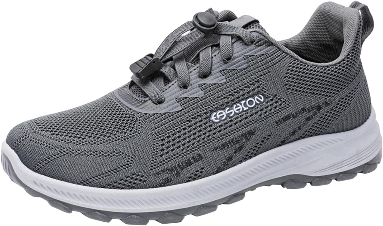 

Мужские слипоны для ходьбы, беговые удобные теннисные кроссовки, дышащие, противоскользящие, спортивные для тренажерного зала, модные кроссовки Generic, серый