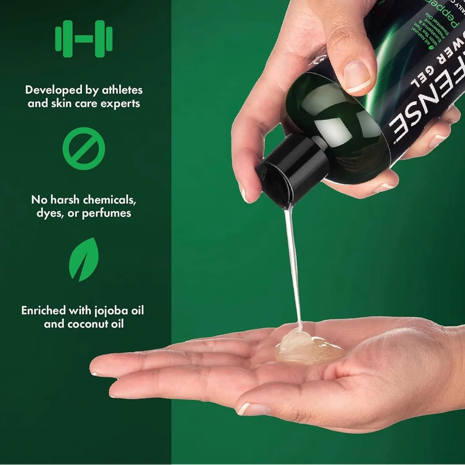 Гель для душа Peppermint Shower Gel, Defense Soap, 950 мл — фото 4