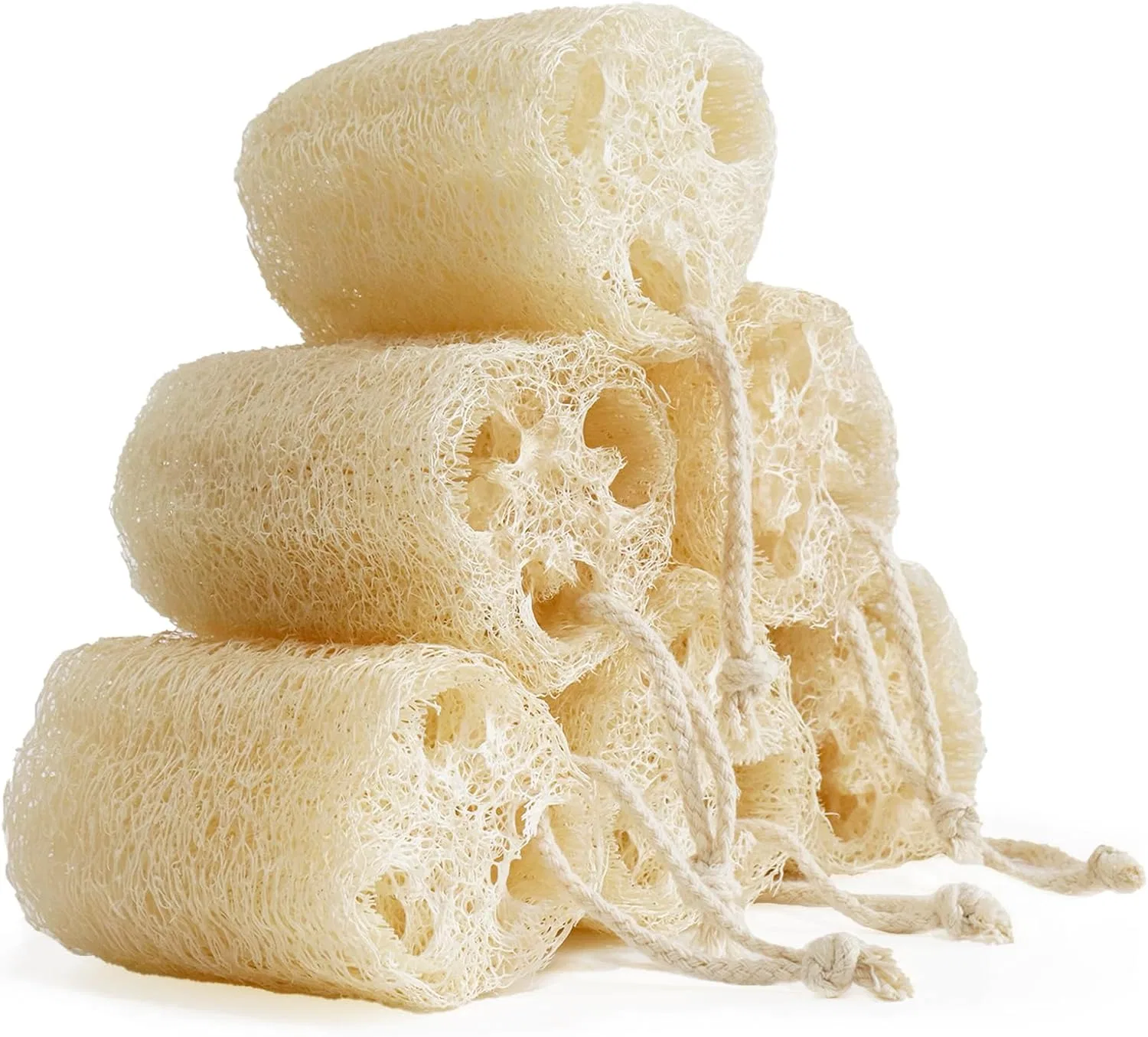 Люффа Натуральная для Душа, Бренд FRTIM, 6 шт, Loofah