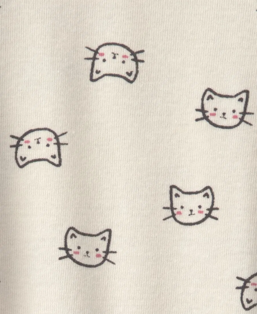 Комплект из лонгслива с принтом и комбинезона из вельвета, модель Cat Carter's, Pink — фото 4