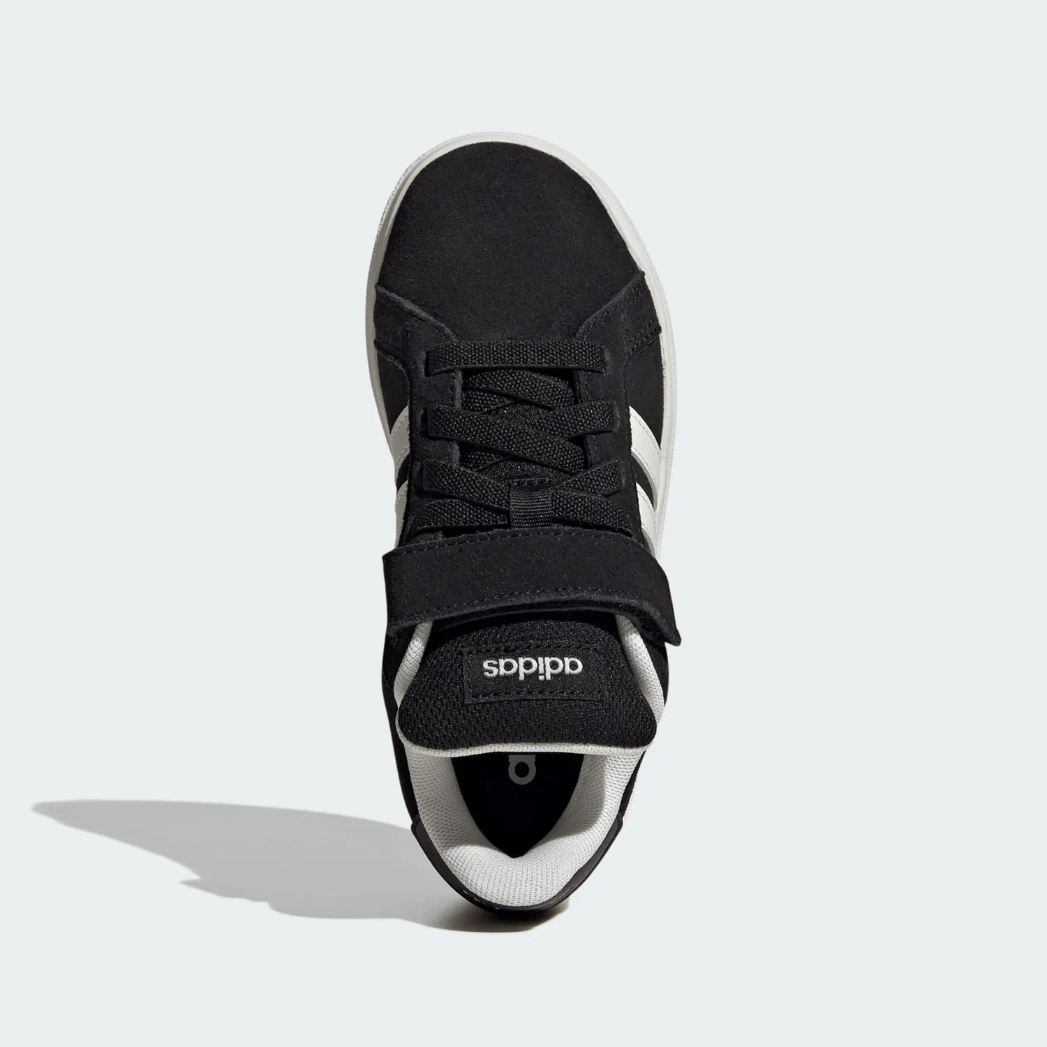 Детские кроссовки с замшевым верхом Grand Court 00s Adidas, Schwarz Weiss Braun — фото 3