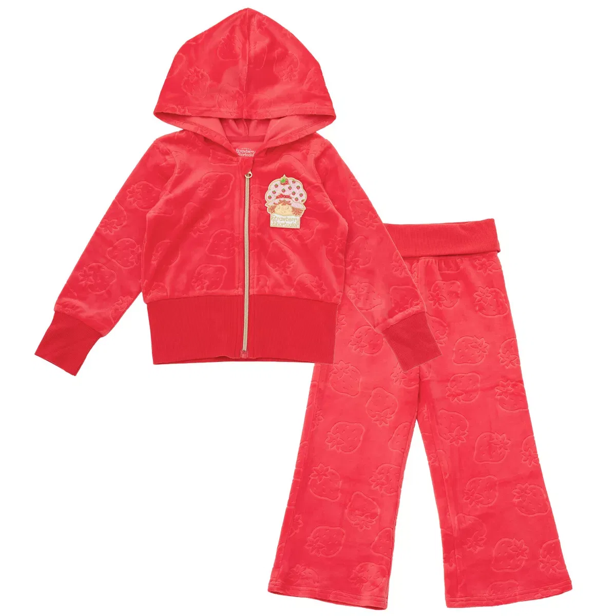 Детский комплект из худи и брюк с принтом Strawberry Shortcake Strawberry Shortcake, Cayenne Red