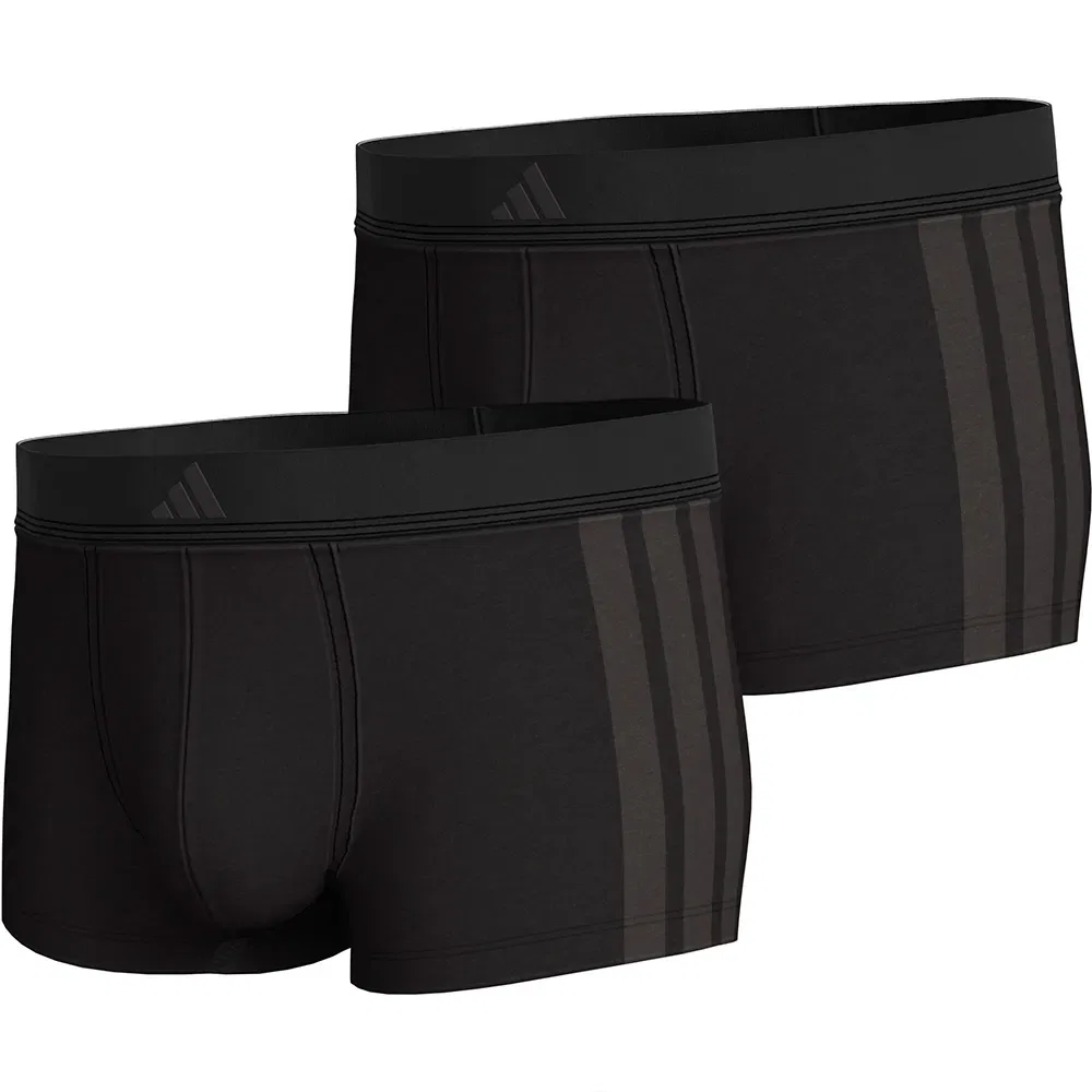 Мужские боксеры с низкой посадкой 3 Stripes Active Flex Cotton Adidas, Black — фото 3