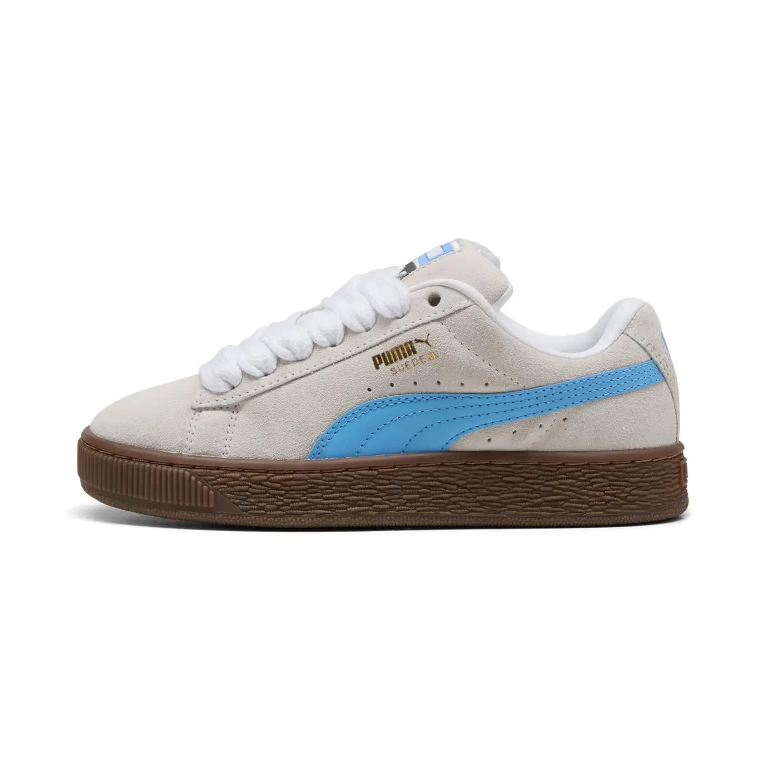 Детские кроссовки с увеличенной подошвой Suede XL Puma, Weiss Gletscherblau