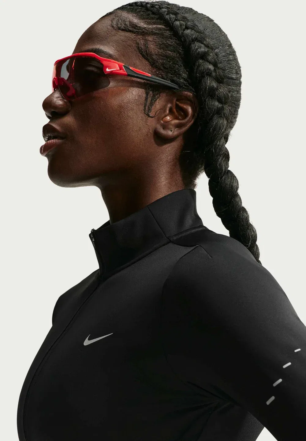 W nk swift df fz jkt - тренировочная куртка Nike Performance, Black/Reflective Silv — фото 4