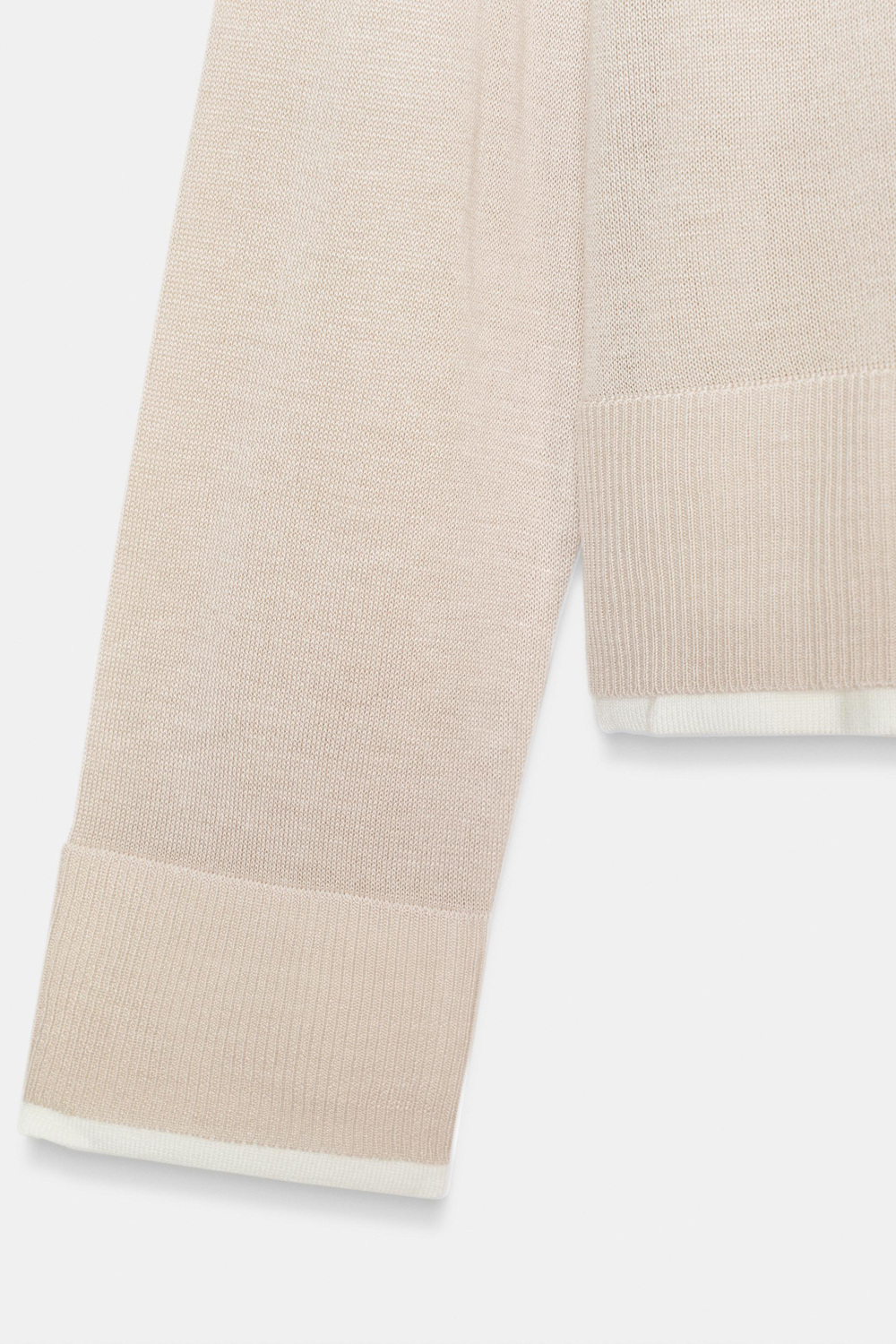 Джемпер Zara Double Knit, песочный — фото 3