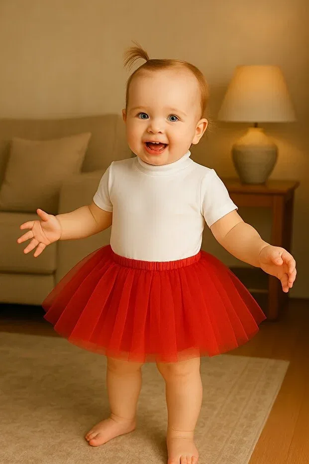 Детская юбка для девочек из фатина Red baby girl princess birthday tutu skirt Madyabutik, Red