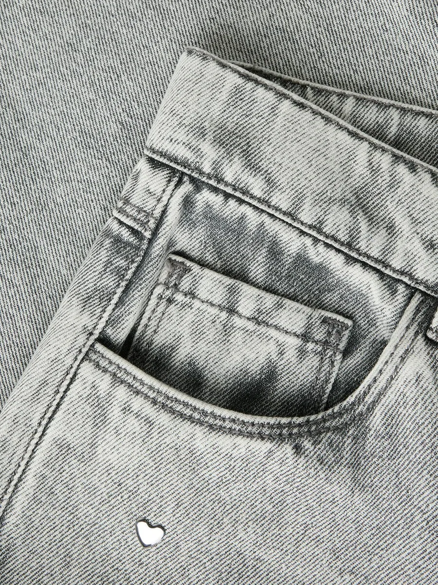 Джинсы NAME IT Wide leg Jeans 'NKFROSE' светло-серого цвета — фото 4