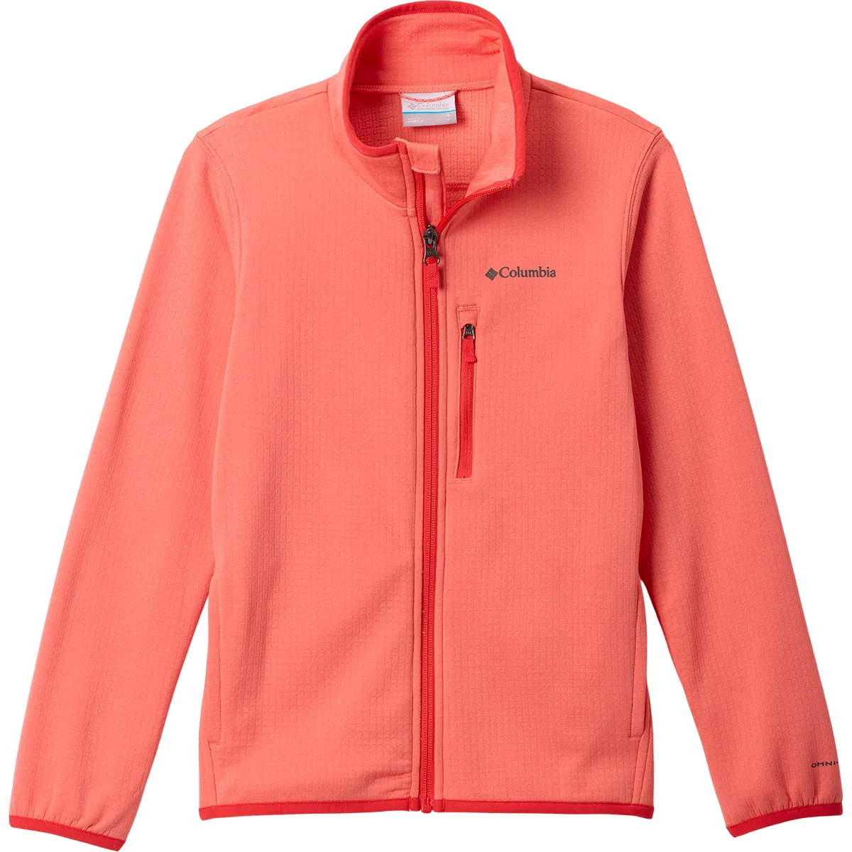 Детская флисовая куртка на молнии с принтом Essential Hike Grid Fleece Full-Zip Jacket Columbia, Hot Coral