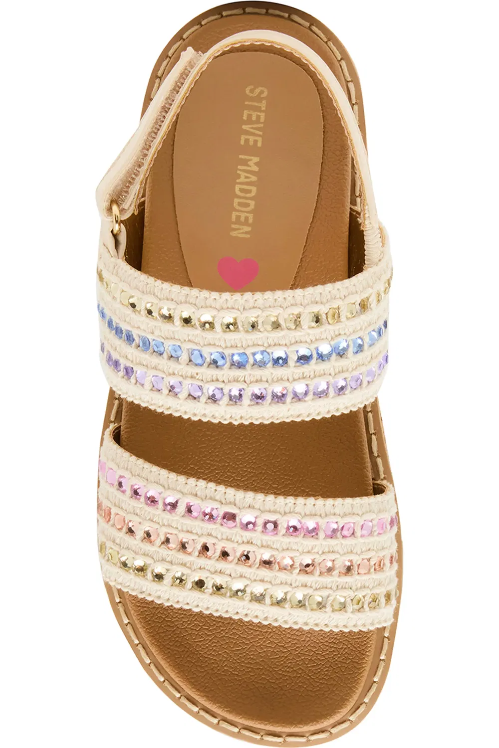 Детские сандалии платформа на щиколотке Rissa Steve Madden, Natural — фото 4