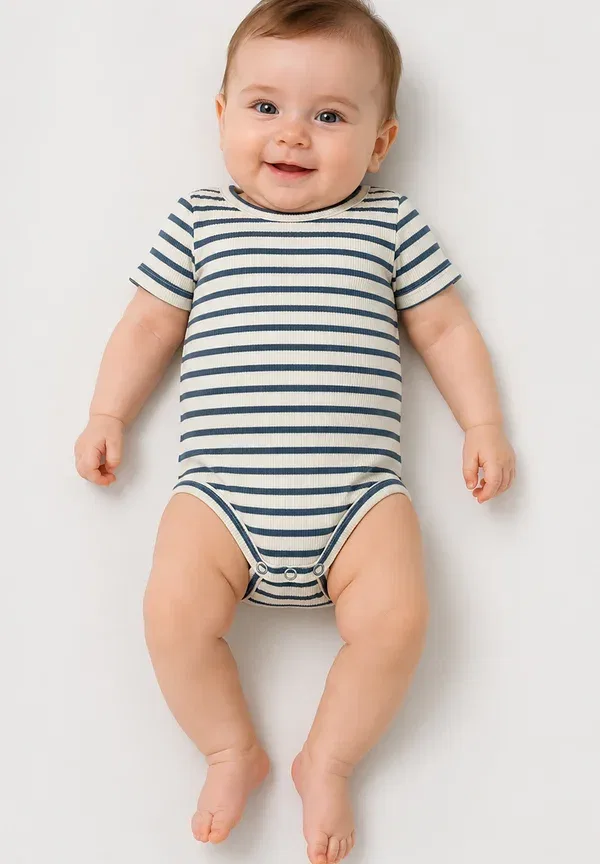 Боди с коротким рукавом 3er-set gestreift Name It, blau, синий