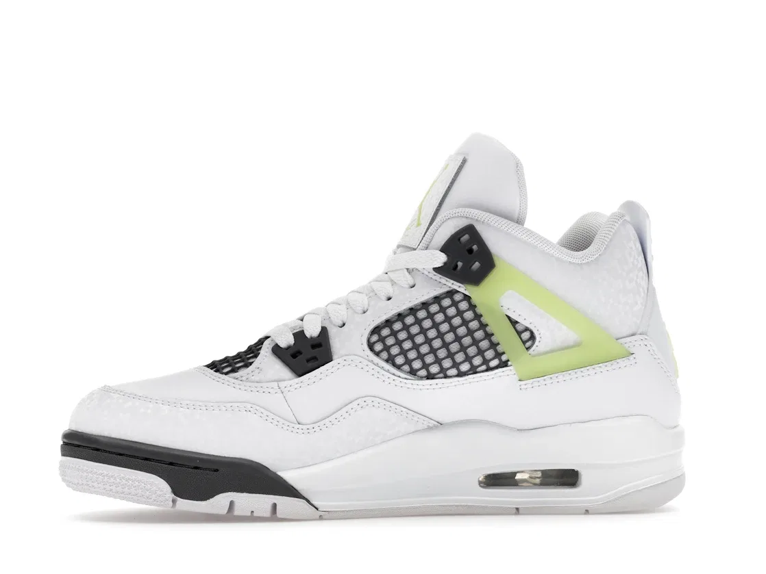 Детские кроссовки Lifestyle с цветовым акцентом Jordan 4 Retro Jordan, White/Light Lemon Twist/Light Graphite — фото 3