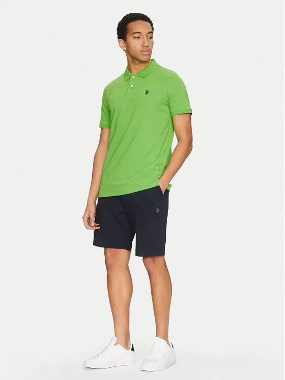 Поло regular fit U.S. Polo Assn., зеленый — фото 2