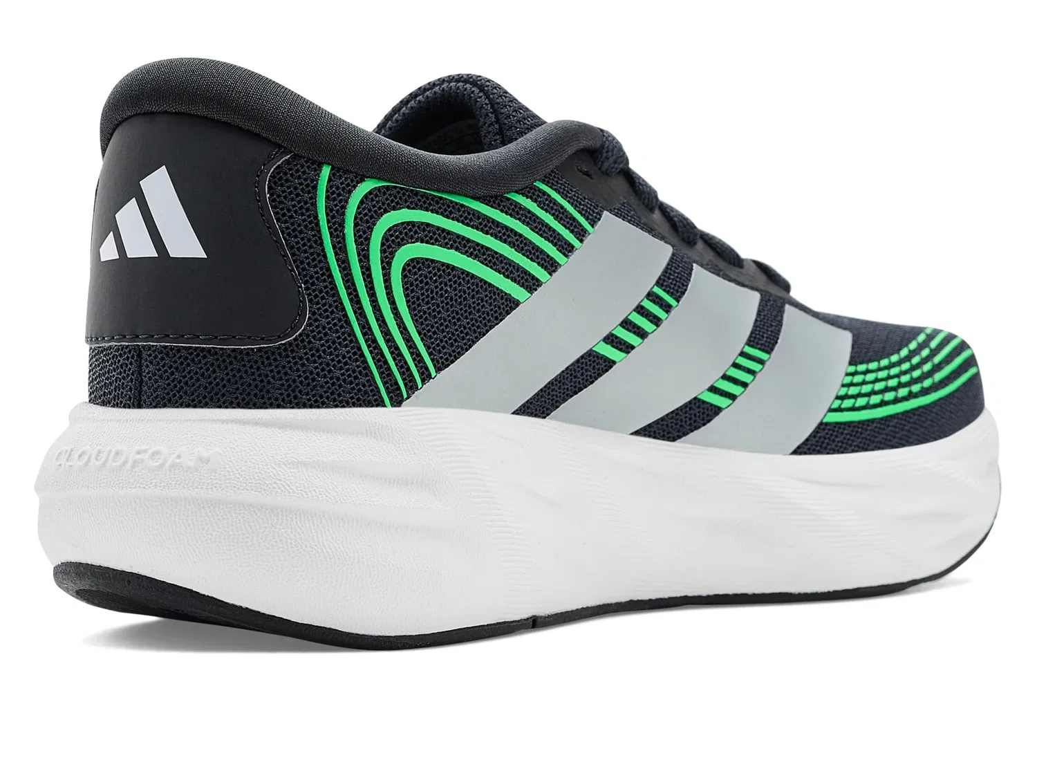 Кроссовки Galaxy 8 Shoes (для больших детей) Adidas Kids, Night Grey/Tech Grey Metallic/Screaming Green — фото 4