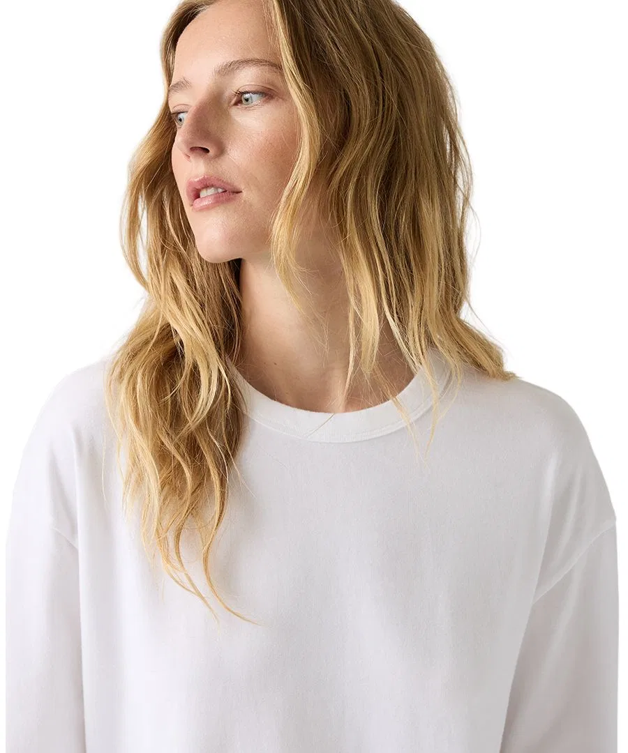 Женская футболка с длинным рукавом, хлопковая Levi's, Bright White — фото 3