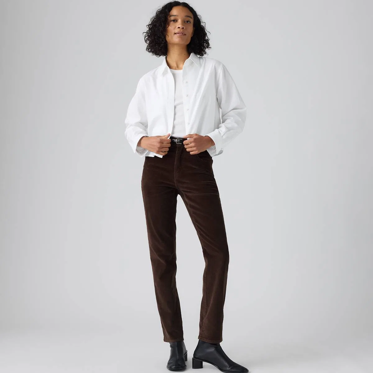 женские прямые брюки 724 с высокой посадкой Levi's, Java - Brown