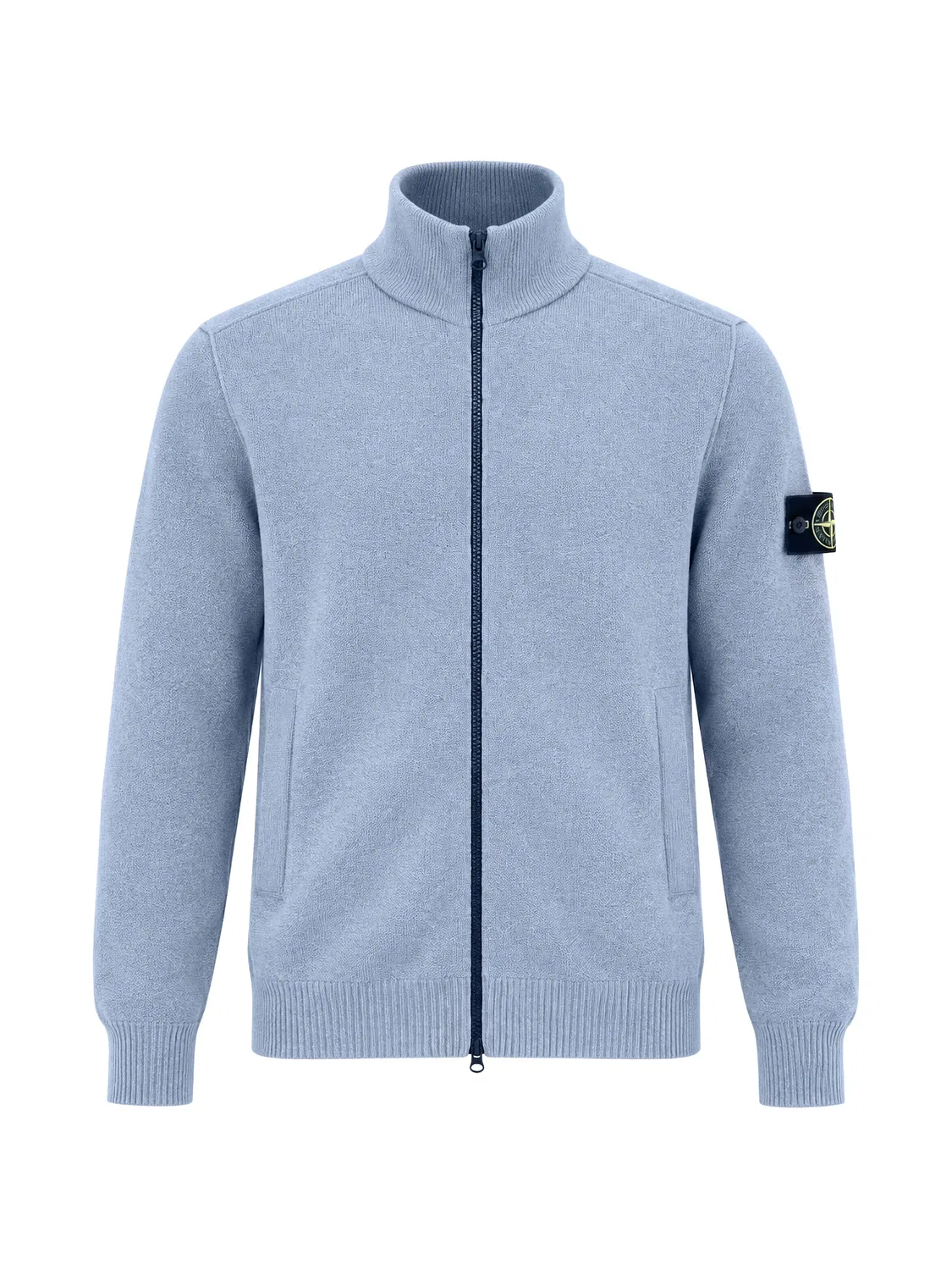 Кардиган на молнии с логотипом Stone Island, синий