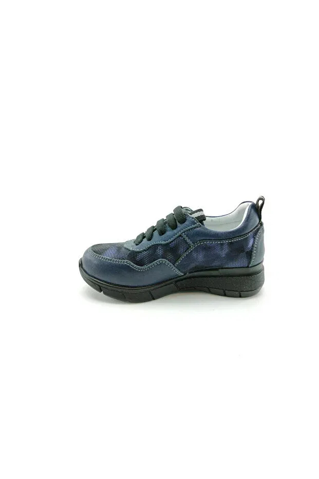 Детские ортопедические спортивные туфли для девочек на шнуровке Ortoplus, Navy Blue — фото 4