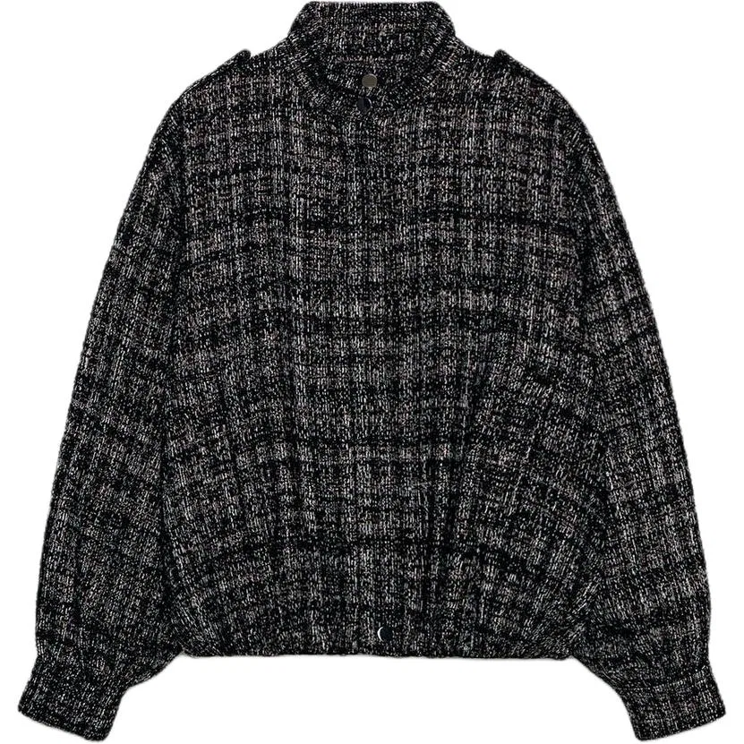 Женская куртка прямого кроя с воротником-стойкой Black/Nude ZARA, Black/Nude
