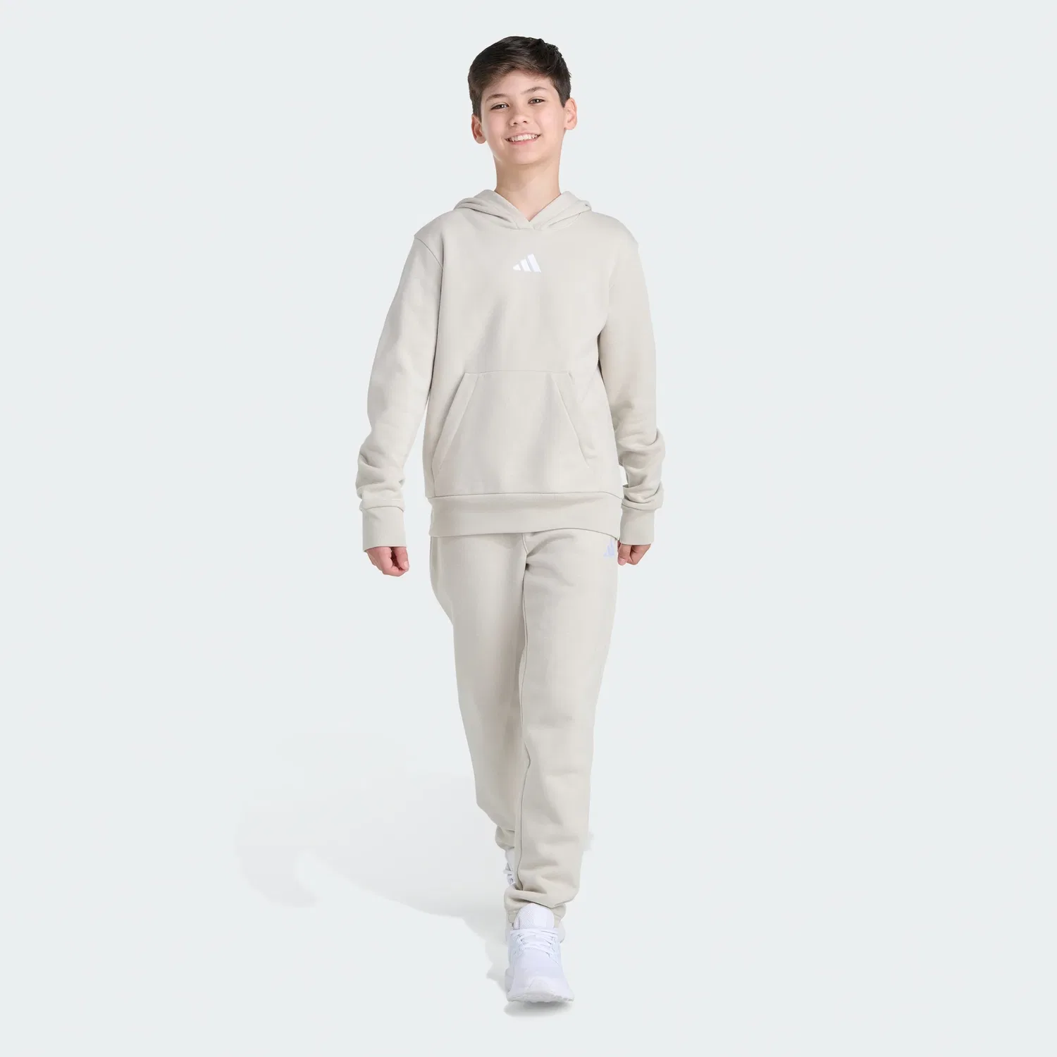 Детский комплект из флиса с длинным рукавом и брюками adidas, Alumina