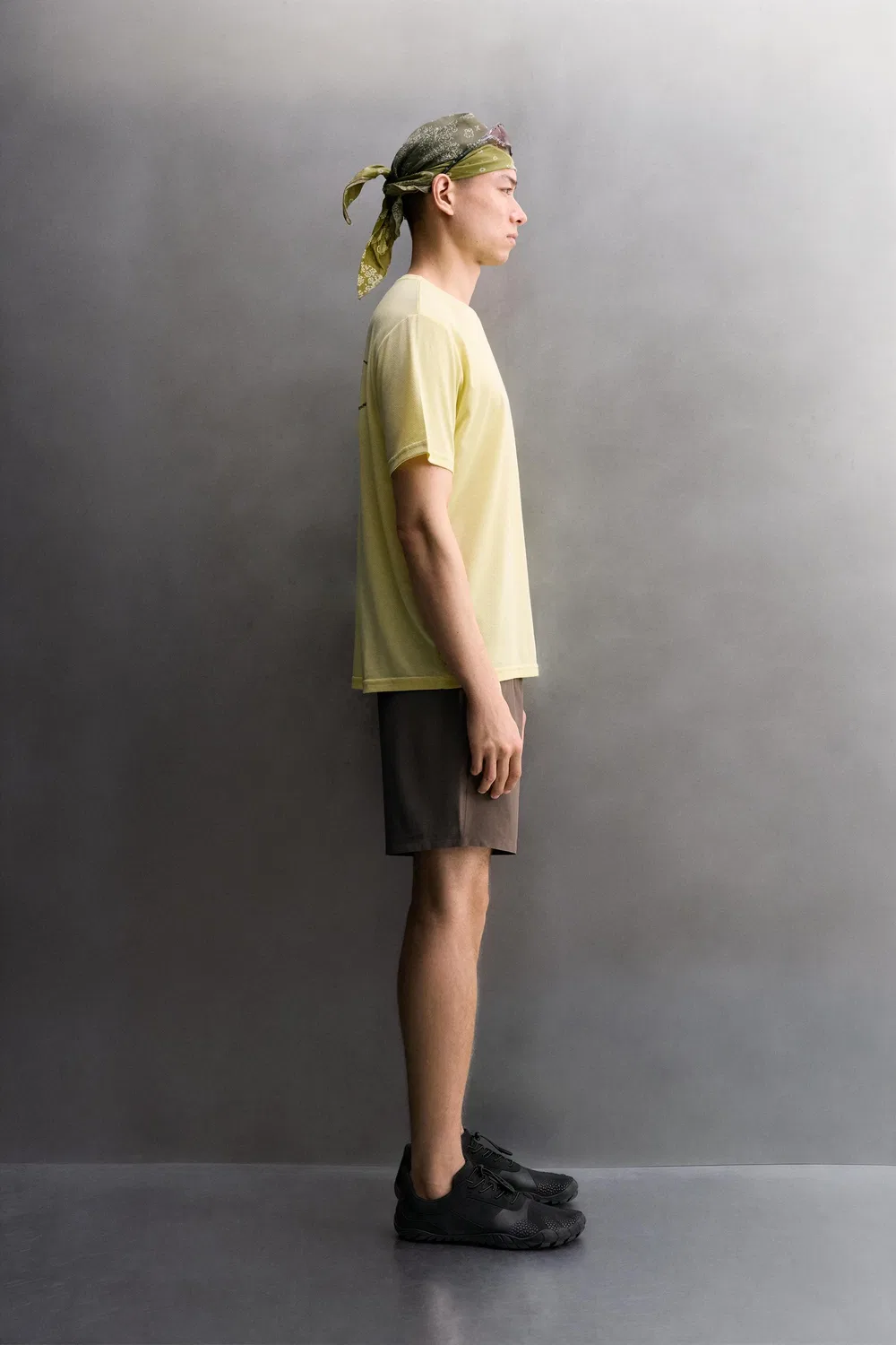 Техническая футболка с цветочным принтом ZARA, Yellow — фото 4