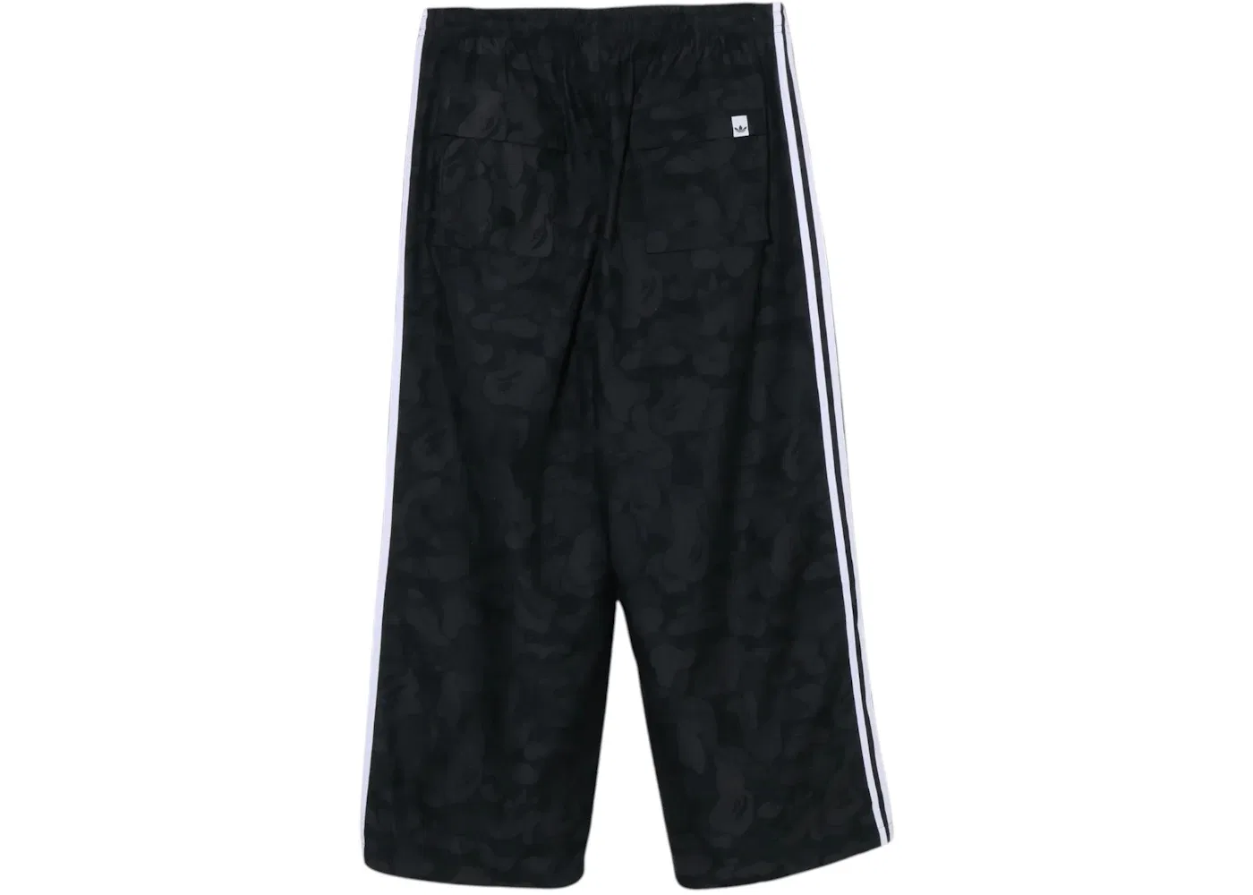 Мужские спортивные брюки с камуфляжным жаккардовым узором Adidas x BAPE Pants, Black — фото 2