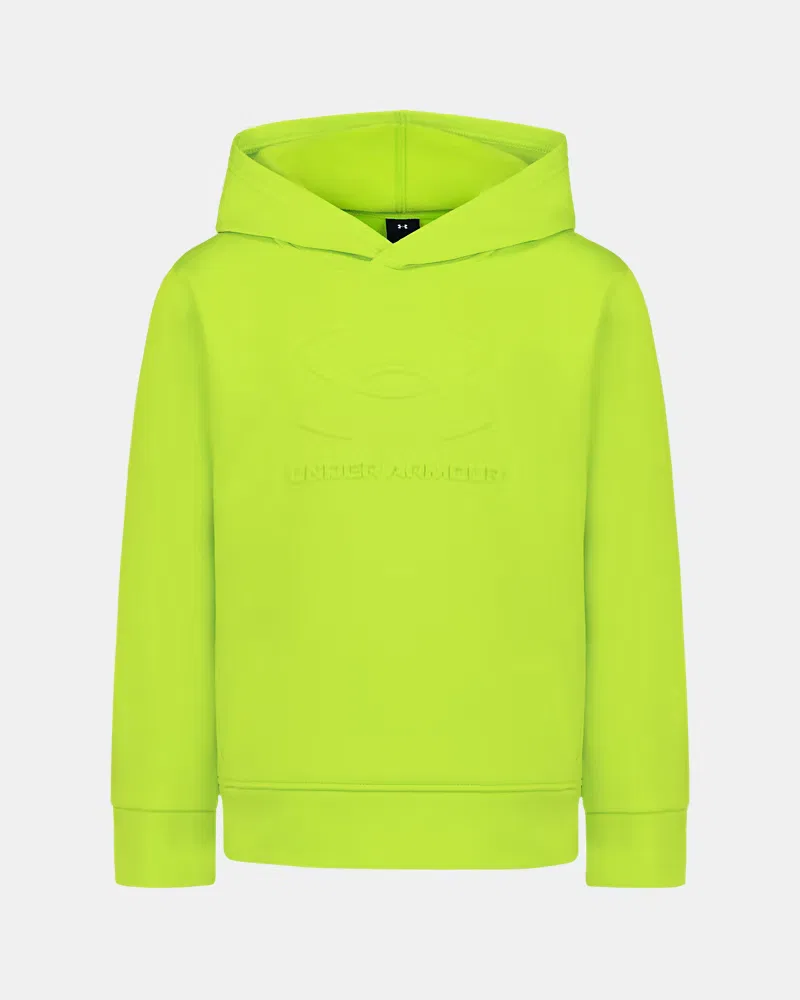 Худи для мальчиков из пике-флиса с выпрессованным логотипом UA Logo Emboss UnderArmour, Green Citrine