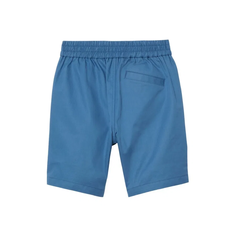 Шорты хлопковые с вышивкой EKD Embroided Cotton Shorts Burberry, Light Steel Blue — фото 2