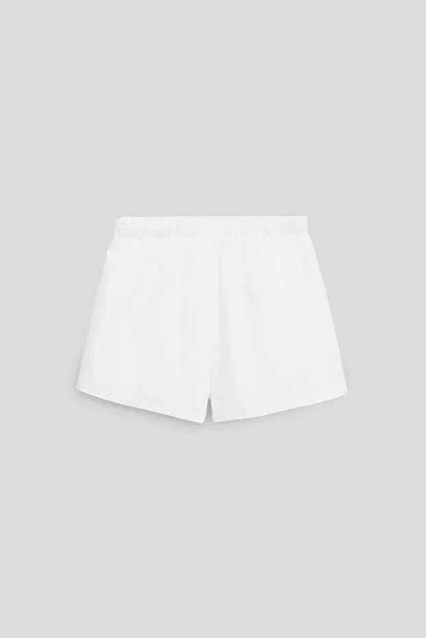 Детские шорты для девочек с принтом Bg store girl's white shorts Tyess, White — фото 3