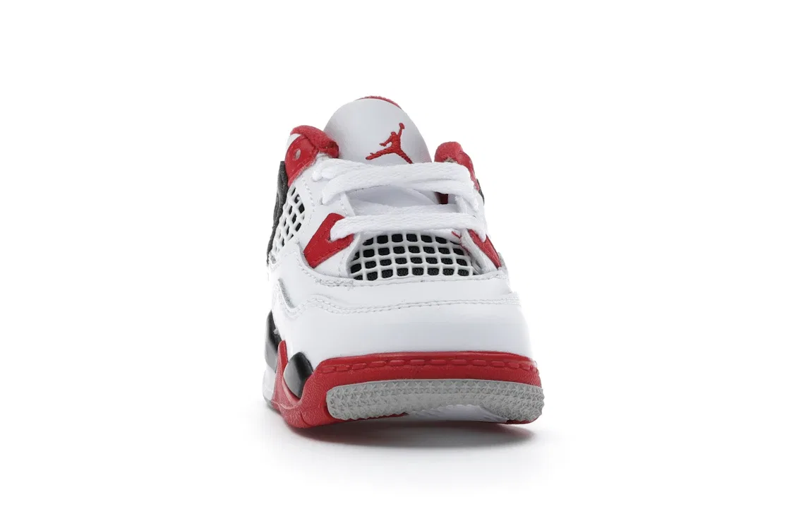 Детские кроссовки Lifestyle Jordan 4 Retro, White/Black-Tech Grey-Fire Red — фото 2