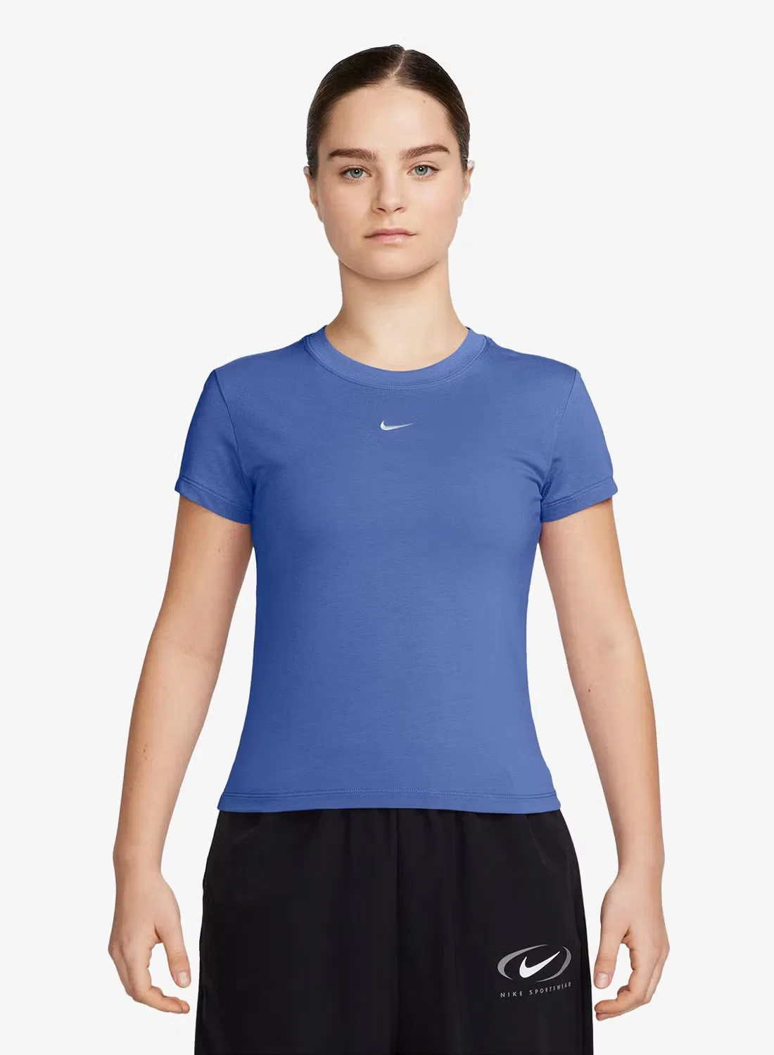 Топ укороченный вязаный Nike NSW Chill, светло-синий