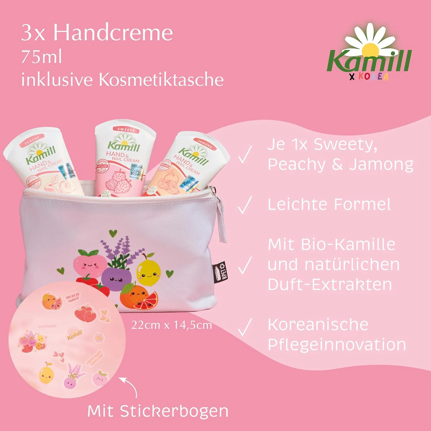 Набор кремов для рук и ногтей Kamill x Korea Edition Sweet Set, 3 штуки по 75 мл Kamill — фото 2