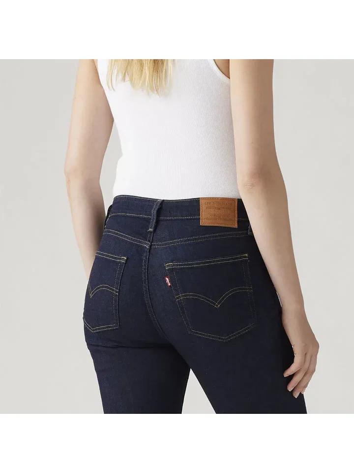 Женские джинсы скинни Levi's 721, Dark Blue — фото 4