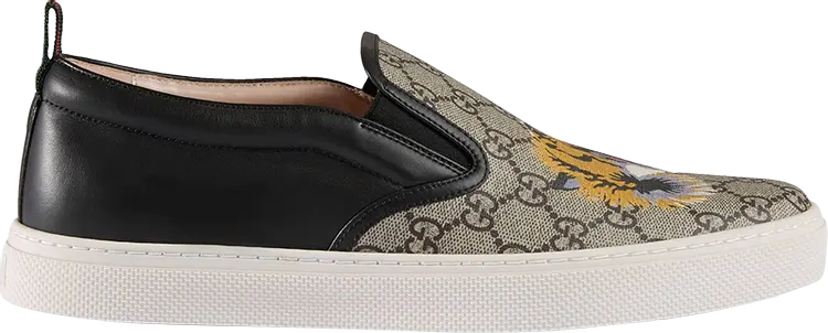 

Кроссовки Gucci GG Supreme Slip-On Tiger, коричневый