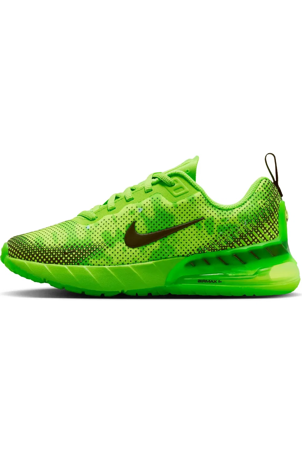Детские кроссовки на шнуровке с амортизацией Air Max Phoenix Nike, зеленый/черный — фото 2