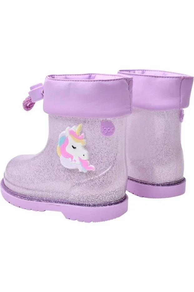 Детские ботинки для девочек с принтом Unicornio Glitter Igor, Purple — фото 4