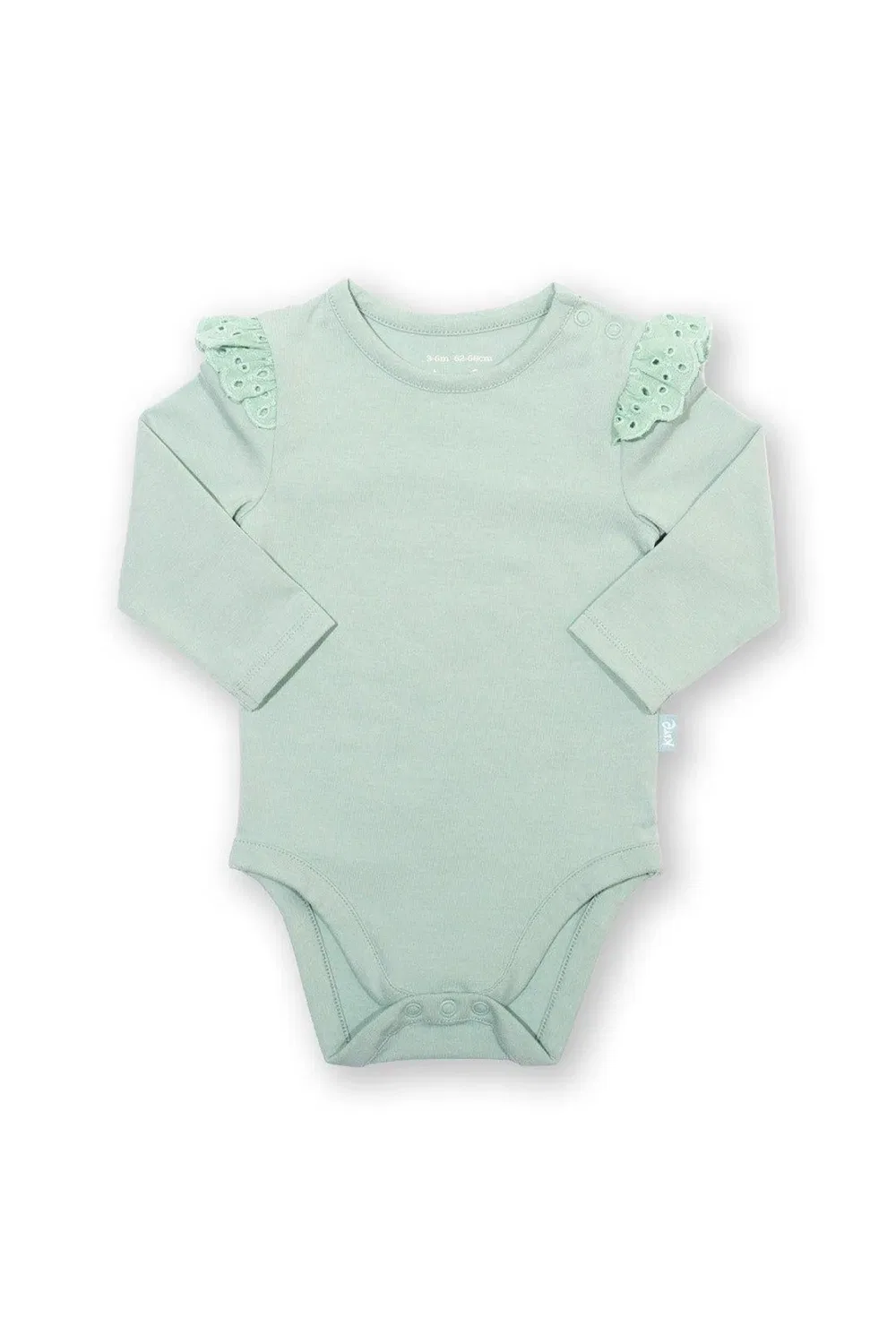 Детское боди из органического хлопка с вышивкой Kite, Green
