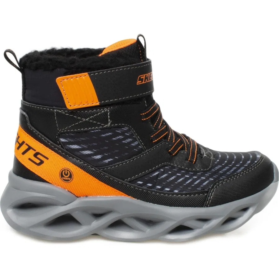 Ботинки для мальчика с принтом Twisted-Brights Skechers, Черный — фото 2