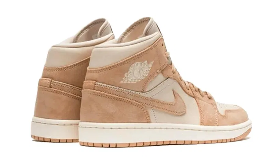 Детские кроссовки с высоким верхом Jordan 1 Mid SE Legend Light Brown, Цвет Braun — фото 3