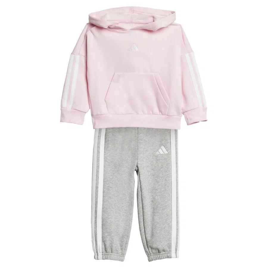 Спортивный костюм ADIDAS SPORTSWEAR 'Essentials' в серо-розовом цвете