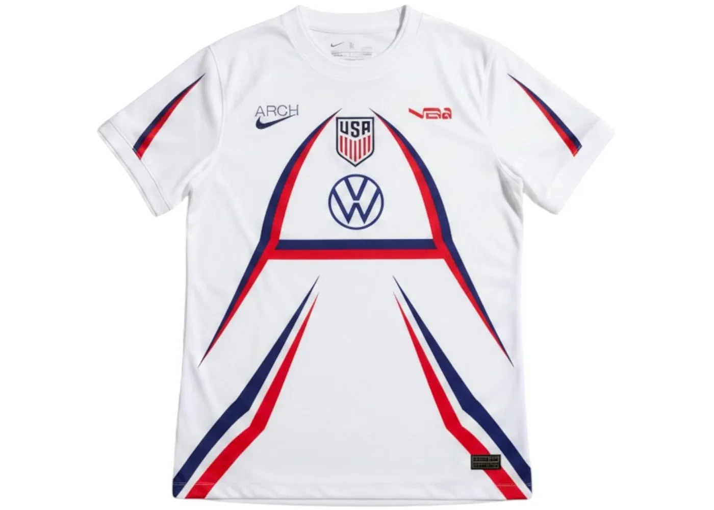 Женская футбольная футболка Nike USA x V.A.A. Top, White/Red/Blue