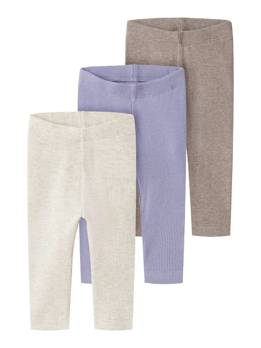 Узкие леггинсы NAME IT бежевого, синего и белого цветов