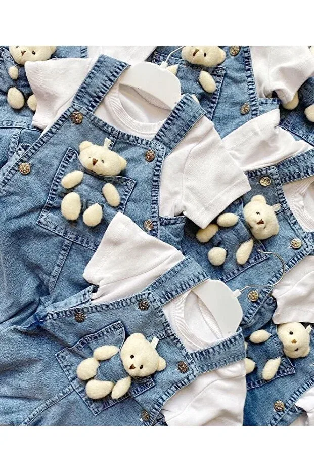 Детский комбинезон джинсовый с медвежонком Güneş Kids, Blue — фото 2