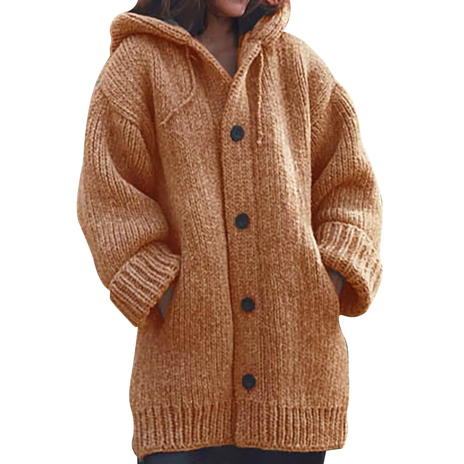 Женское длинное пальто с принтом Winter Long Trench Coats, Orange