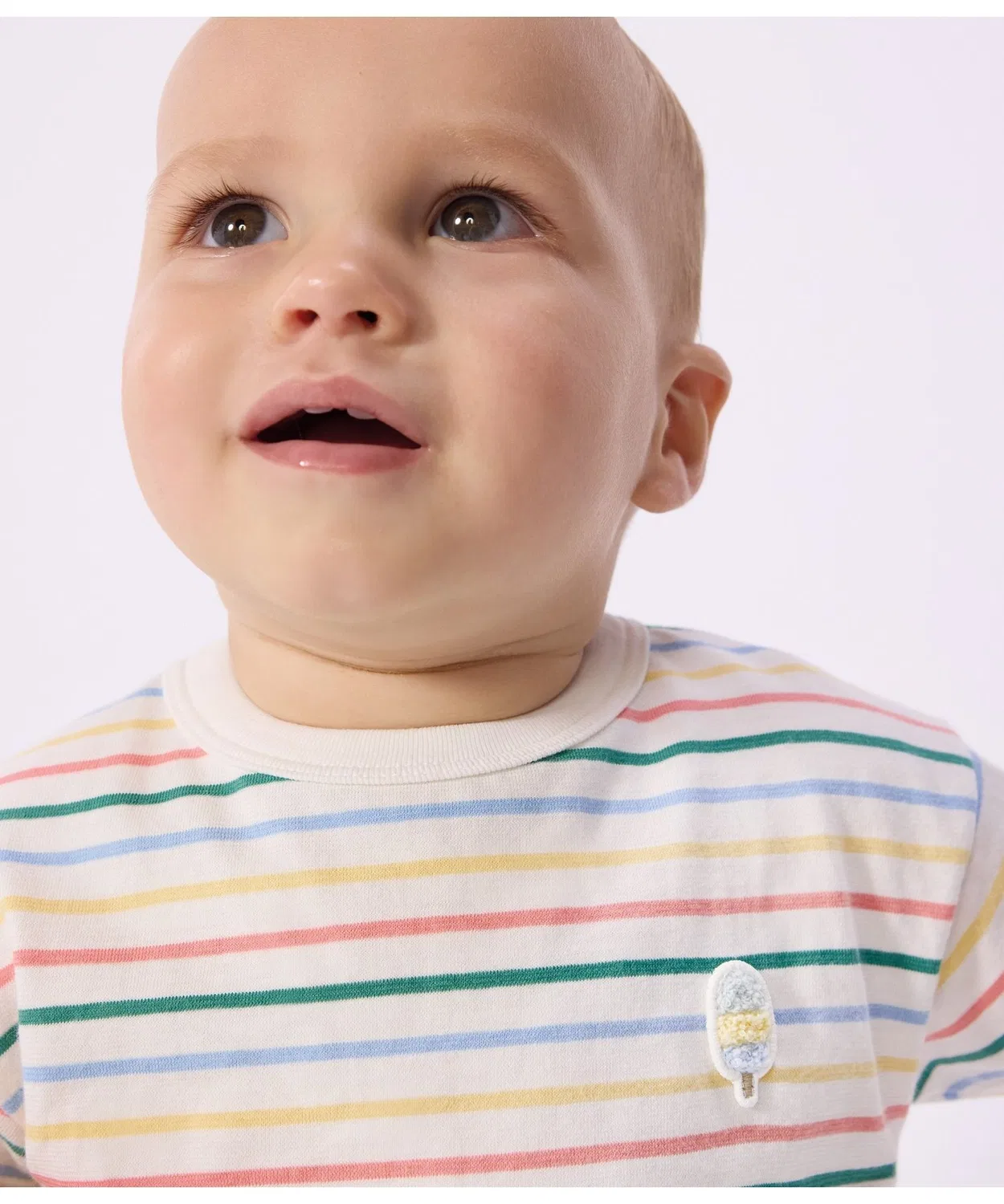 Детская футболка с длинным рукавом с принтом PETIT BATEAU, White — фото 2