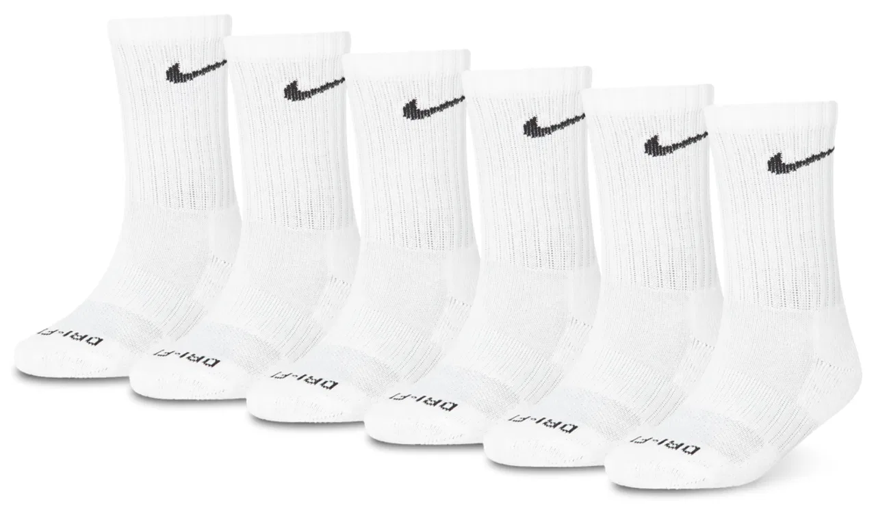 Детские носки для мальчиков с технологией Dri-FIT, Nike, White White