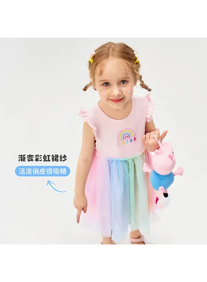 Платье без рукавов с принтом Peppa Pig, светло-розовый — фото 4