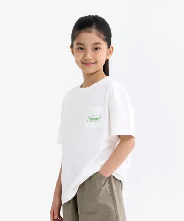 Футболка с карманом, Outdoor Products Kids, айвори