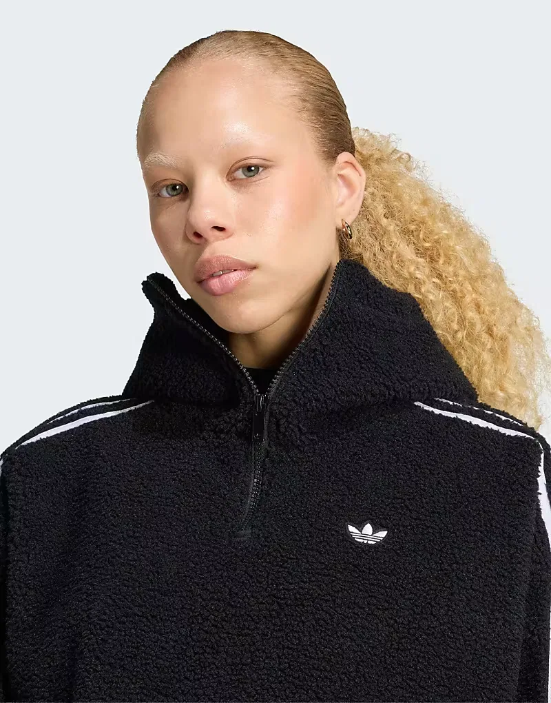 Толстовка-худи Adidas Originals Adiluna season 2 x Jennie из флиса, черный — фото 3